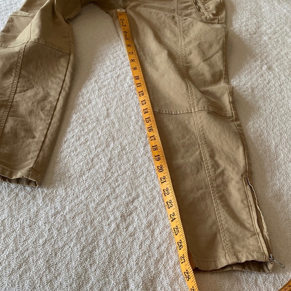 Lauren Ralph Lauren Women's Tan Cargo Pants Skinny Zippered Ankle Equestrian - Picture 14 of 16